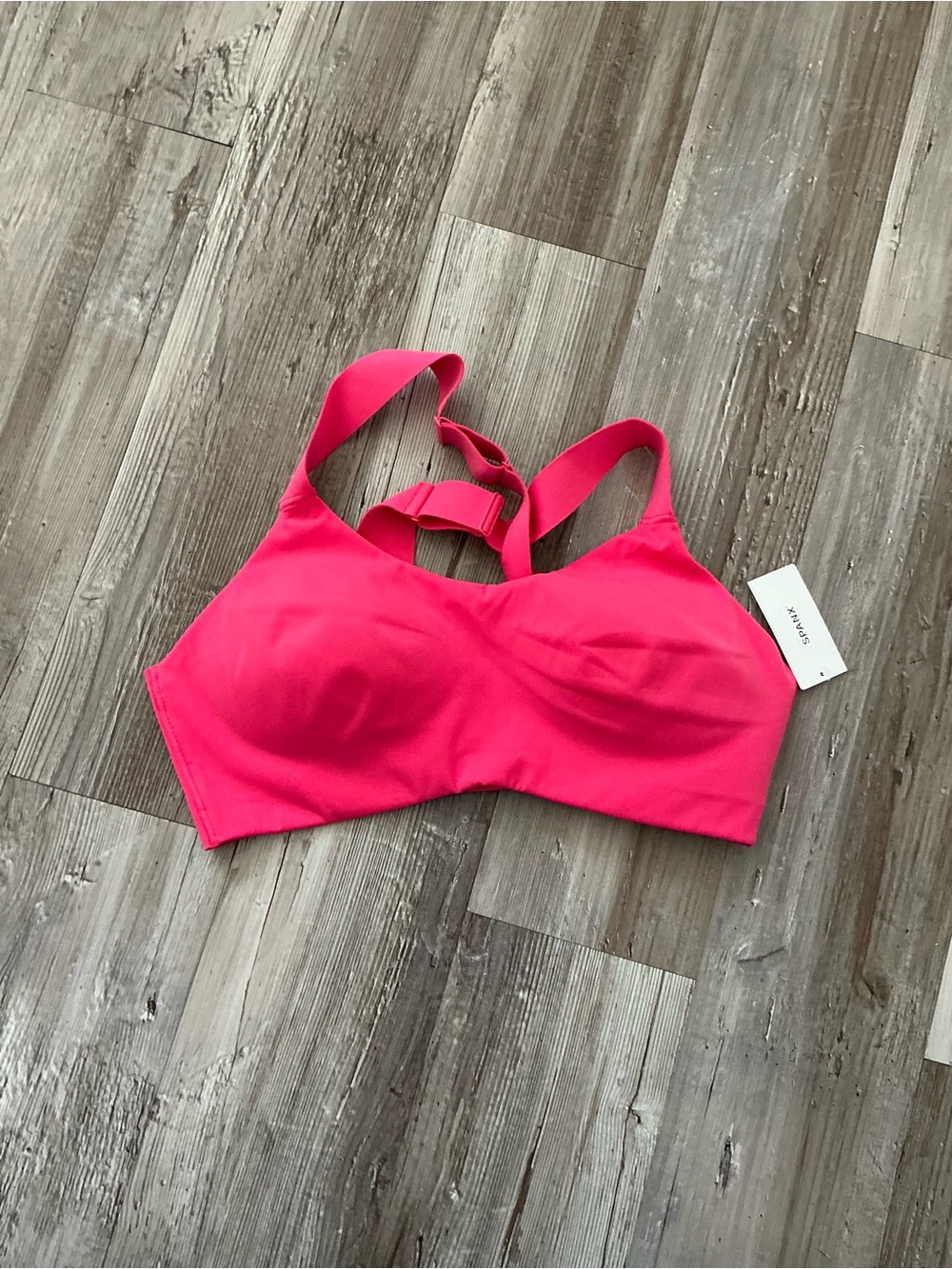 Spanx Hot Pink Sports Bra with Crossback